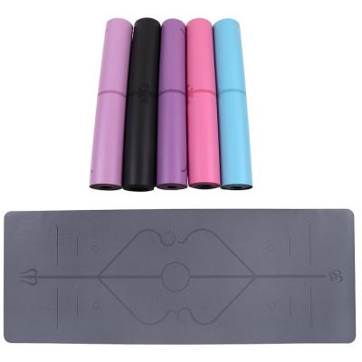 China Custom Black PU + Natural Rubber Private Label Natural Rubber Pink PU Leather Yoga Mat Luxury 5mm for sale