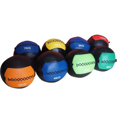 China Full Body Fitness Workouts Gym Exercise Muscle Building PU Leather Soft Medicine Ball Target Wall Balls for sale