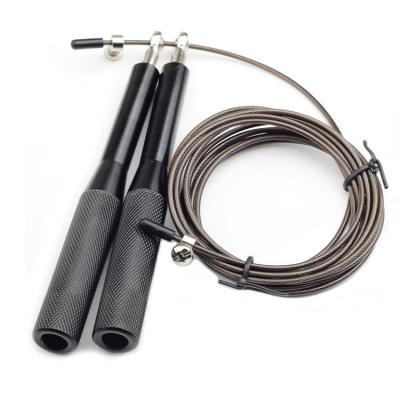 China Aluminum Steel Wire + PVC Factory Handle Steel Wire Speed ​​High Quality Aluminum Adjustable Ratio Jump Rope With Lodge for sale