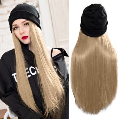 China COMMON Blonde Winter Beanie Warm Hat, Novelty Hair Winter Wig Cap for sale