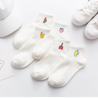 China Funny Women's Funny Women's Novelty Fruit Sports Custom Heart Logo Cotton Factory Price Pattern Breathable Socks Women Foot Strip for sale