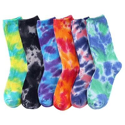 China Breathable Polyester Cotton All Season Comfortable Tie And Dye Socks Custom Tie Dye Socks for sale