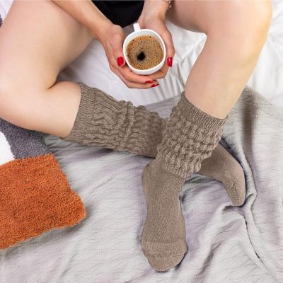 China Breathable Custom Slouch Socks For Adult Women Men Girls Cotton Woven Logo Package Color Stretchy Slouchy Scrunchy Women Slouch Socks for sale