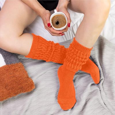 China Women Winter Socks Girls Winter Soft Thick Warm Thigh High Warmer Breathable Knitted Socks for sale