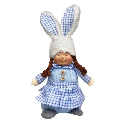 China Gift & Decoration 13 Inch Sitting Little Blue Angel Girl Decoration Plush Toys Christmas Decoration for sale