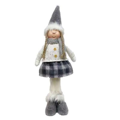 China Gift & Decoration 20 Inches Holding Gray Little Angel Girl Decoration Plush Toys Christmas Decoration for sale