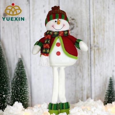 China Gift Long Legs Set Stuffed Christmas Snowman Plush Doll For Girl for sale