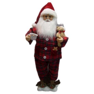 China Gift & 28 inch Animated Santa Decoration with Lit Caffe Mug for sale