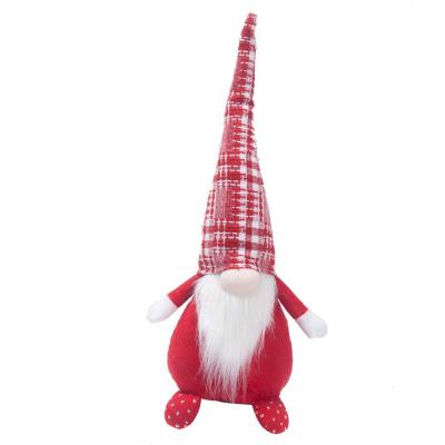 China Gift & Gnome Felt Decoration Christmas Red Santa Claus With Big Hat And Thick Beard for sale