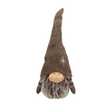 China Gift & Decorative Smoothly Popular Plush Stuffed Brown Gnome For Festival Ornament for sale