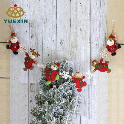 China Gift & Hanging Netting Super Christmas Decoration Craft Bunch With Elf Santa And Snowman Patterns for sale