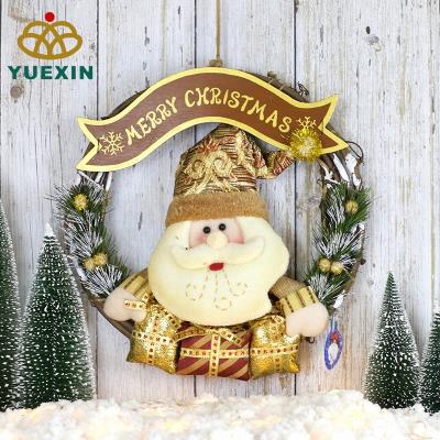 China OEM & ODM Hot Sale Christmas Wreath Decorative Christmas Santa Garland for sale