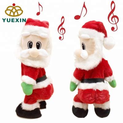 China Gift & Funny Santa Claus Electronic Twisted Wiggle Hip Christmas Decoration Musical Toy for sale