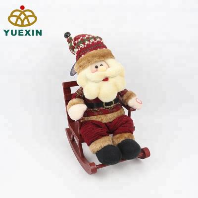 China Gift & Hot Selling Christmas Decoration Reclining Santa Rocking Chair With Tilt Head Main Function for sale