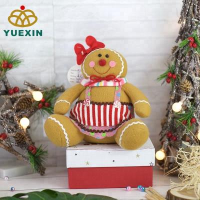 China Gift & Decoration Plush Ginger Bread Girl Wear Red Bowknot for Girls Present for sale