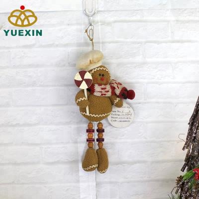 China Gift & Hanging Decoration 20CM Gingerbread Man Ornament Doll With Lollypop for sale