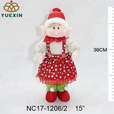 China Gift & Lovely Decoration Christmas Holding Soft Elf Bendable For Christmas Decoration for sale