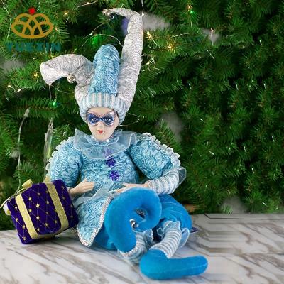 China Gift & Elegant Decoration Mardi Gras Jester Stuff Plush Shape Sitting Elf Doll For Girls for sale