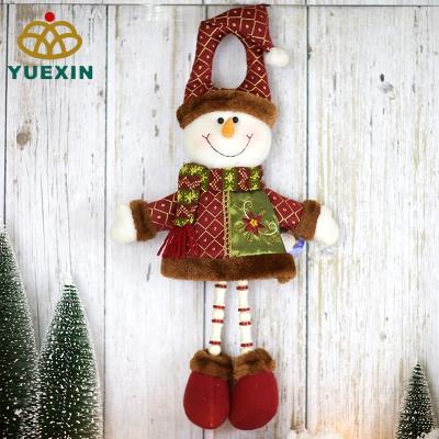 China Gift & Outdoor Decoration Christmas Hanging Large Plush Snowman With Long Legs for sale