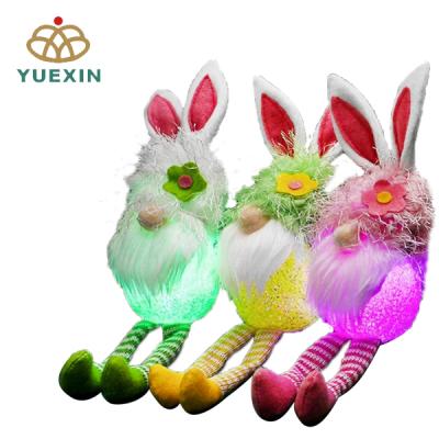 China Gnome Sitting Bunny Decor Light Spring Gnome Easter Gnome Glow Up Gnome Gift Easter Faceless Doll for sale