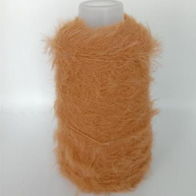 China Anti-Bacteria Dyed Color 100% Polyester 0.9CM 1.3CM 2CM Mink Hair Yarn for sale