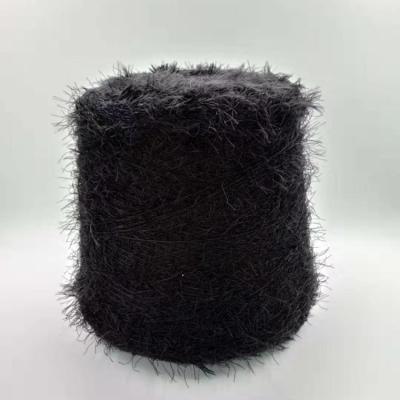 China 100% Feather Hair Yarn 5NM/1 Fluffy Polyester Long Hair Yarn For Flat Knitting for sale