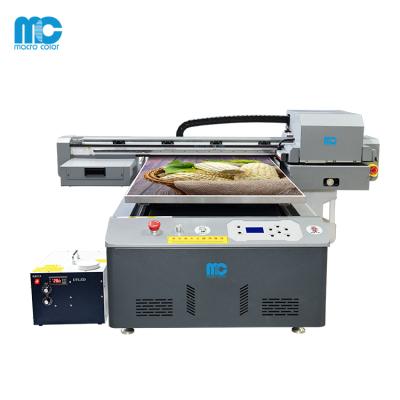 China Garment Shops UV-6090 A2 Size XP600 Ceramic Tile Wood Metal Glass Bottles Pen Flatbed Printer Printing Machine for sale