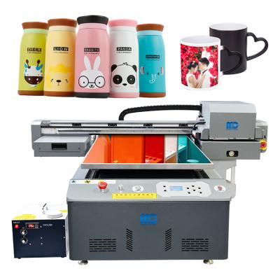 China Stores Factory Sale UV6090 UV Flatbed Printer Printing With 3pcs xp600 Head Acrylic Metal Cup Glass Digital Printer for sale