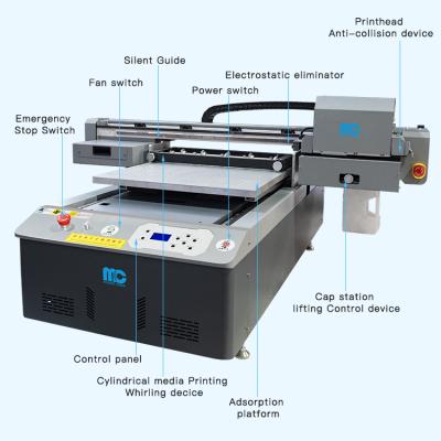 China Garment Shops 6090 A2 XP600 UV Flatbed Printer Ceramic Tile Factory Metal Wood Glass Bottles / Pen Printing Machine for sale