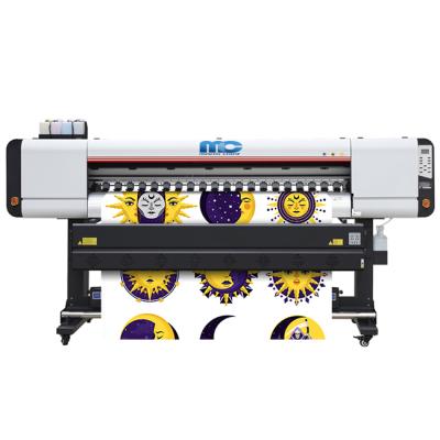 China Garment shops factory direcy sale 1.8m dye sublimation printer with 3 heads 4 heads print head i3200 for sale