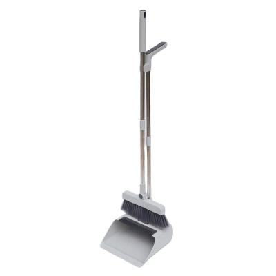 China Home Low Price Good Price Commercial Stainless Steel Long Handle Household Floor Pp Broom And Dustpan Set for sale