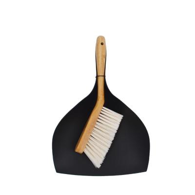 China Home Hot Sale & High Quality Factory Directly Eco-Friendly Home Table Cleaning Tools Dustpan And Bamboo Brush Set for sale