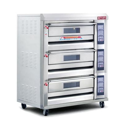 China Hotels Good Quality 3 Deck Gas Bread Baking Oven For Sale for sale