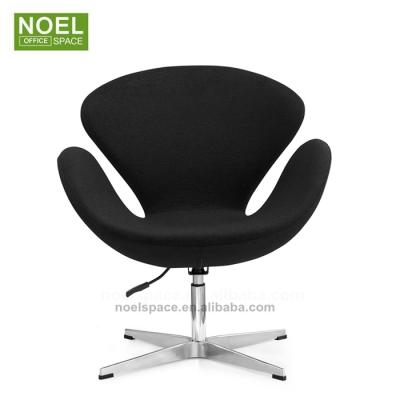 China (Height) creative design black fabric adjustable leisure lounge chair with chrome gaslift and swivel base for sale