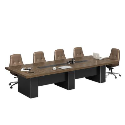 China Office extendable modern conference table meeting MFC table and chairs 10 seater for sale