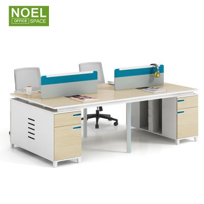 China Modern Convertible Office Workstation Partition Desk For 4 Person for sale