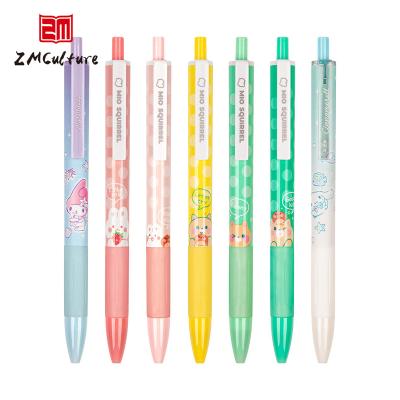 China Click Tip Pen Premium Quality Stationery Student Plastic Office Supplies Gel Pen Cartoon Plastic Multicolor Gel Pen for sale