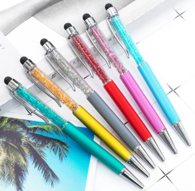 China Ball Pen Multifunction Wholesale Metal Screen Pen Crystal Ball Point Pen Customized Logo Advertising Pen For School &Wedding Gift for sale