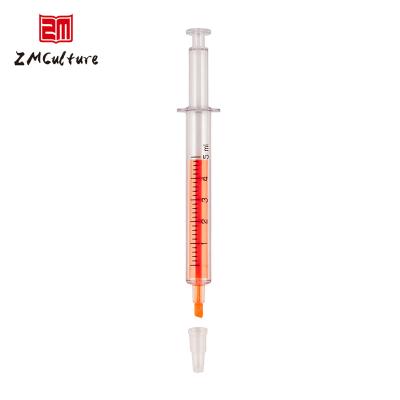 China Promotional Design Pen Style Marker Pen Highlighter Syringe Pen Factory Supplies Cute Marker parque for sale