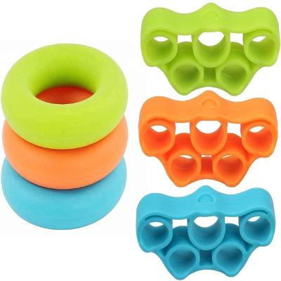 China Durable Elastic Ring Silicone Hand Grip Strength Resistance Bands Finger Test Program Strengthener Trainer for sale