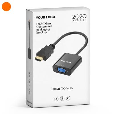 China High Quality Camera HDMI Male To VGA Female Adapter 1080p HDTV Hdmi To VGA Adapter Converter Cable Without Audio For Laptop Tablet PC for sale