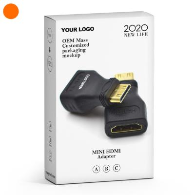 China Plug and Play Mini HDMI to HDMI Adapter Gold Plated Interface for sale