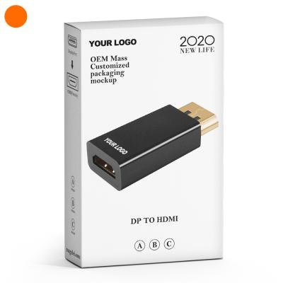 China High Quality DP to HDMI Gold Plated Standard DisplayPort DP Male to HDMI Converter Female Adapter Socket Video-Audio 1080p Connector for sale