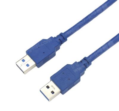 China Mobile Phone 60cm Blue Color USB 3.0 Male To Male Port High Speed ​​Transfer Data Copy Extension Cable For Computer for sale