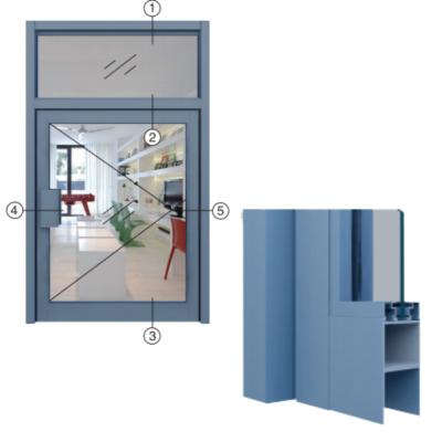 China Decorations Wholesale Dangle Door Frame Profile Spring Door Extrusion Alloy Aluminum OEM Business Anodized for sale