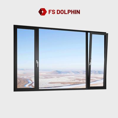 China Hurricane Clad Aluminum Glass Screen Double Impact Wood Modern Design Windows Casement Folding Aluminum Window For Home for sale