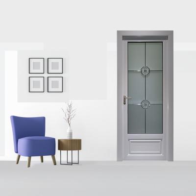 China Waterproof High Quality Thin Narrow Aluminum Profile Customize To Model Exterior Double Glass Entrance Swing Hinged Casement Doors for sale