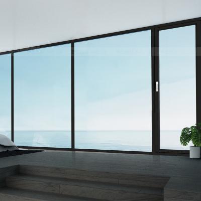 China CLOUD Series CLOUD series of aluminum alloy large panoramic super thin black view BORN glass window and door frame for sale