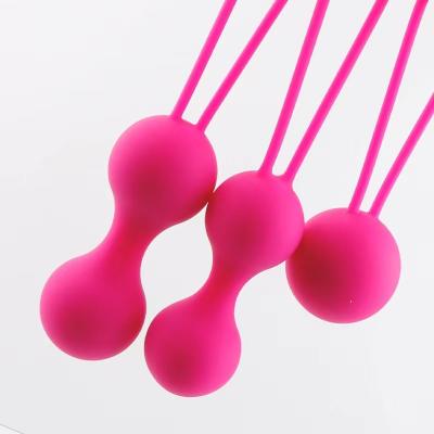 China Medical Grade Silicone + ABS Best Seller Silicone Kegel Set Kegel Exercise Vibrator For Women for sale