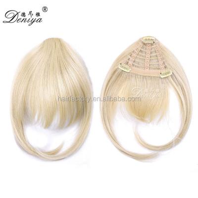 China Stock Neat Hair Bang With Side Buns Good Quality Cheap Hair Pieces Easy Clip On Hair Bangs for sale